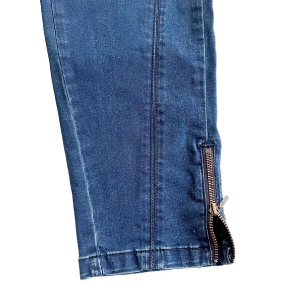 Ilse Jacobsen Sidney 107 Stretch Skinny Leg Jeans Zip Hem Dark Wash Sz 28 - Picture 5 of 12